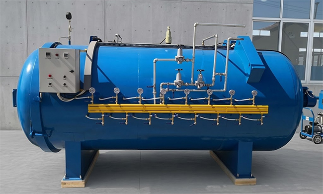 8 sets of blue tire vulcanizing tanks for Czech Republic client.jpg
